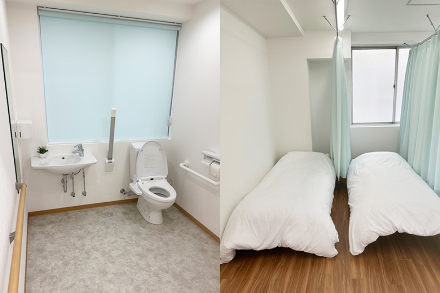 トイレとベッド