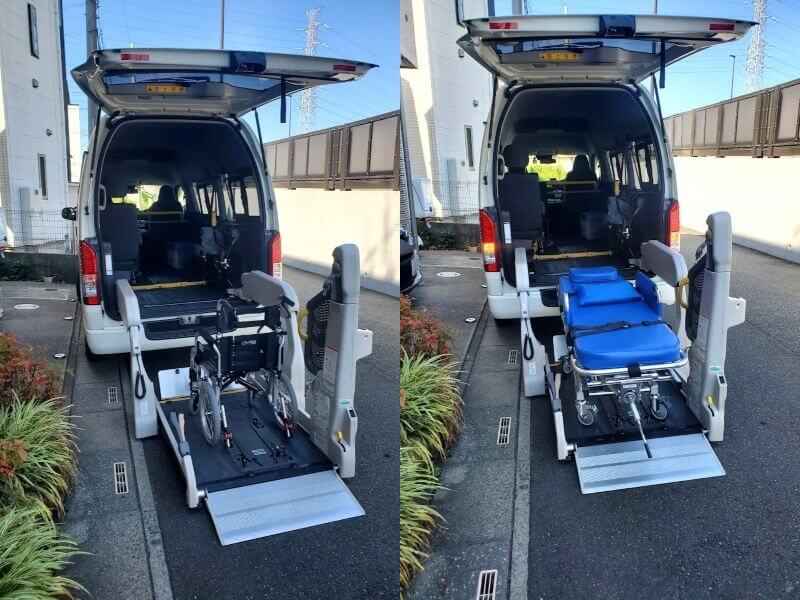 介護車両レジアスエース車いす・ストレッチャー乗降