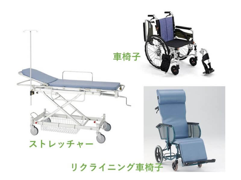 車いす・リクライニング車いす・ストレッチャー