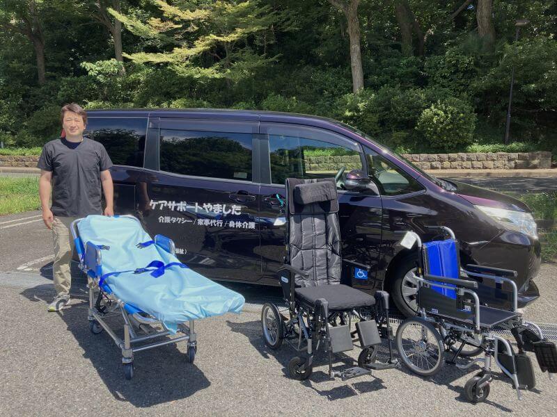 ノアと車いす・リクライニング車いす・ストレッチャー